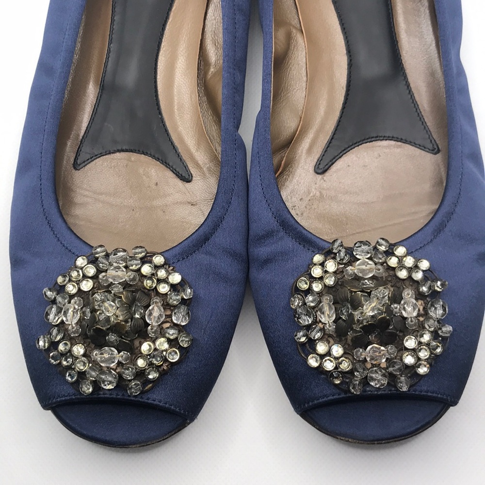 Marni Blue Flats with Embellished Detail - Picture 3 of 7